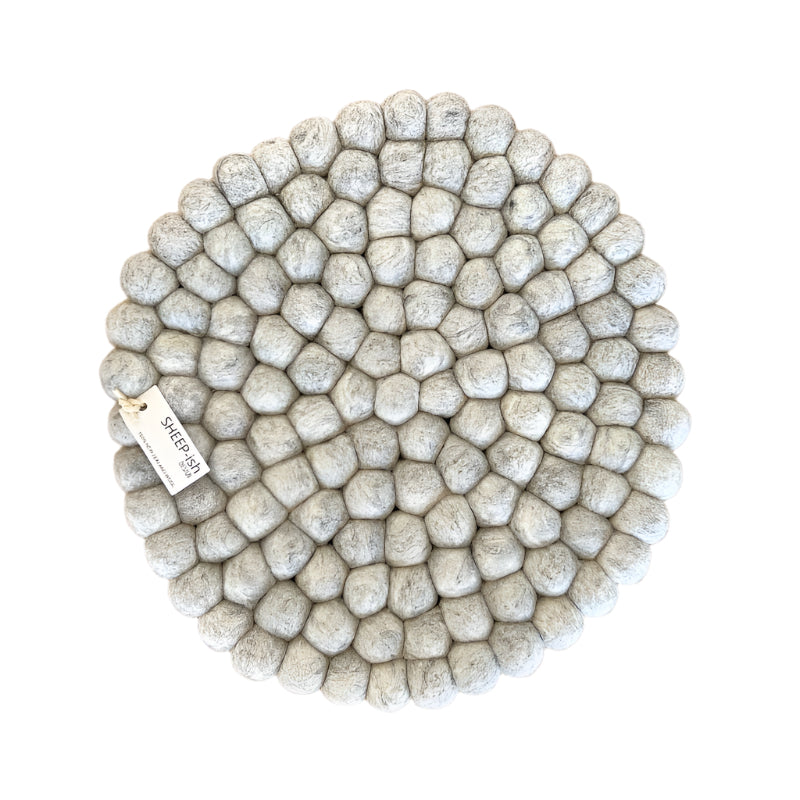 Felt Ball Pot Stands Natural 26cm