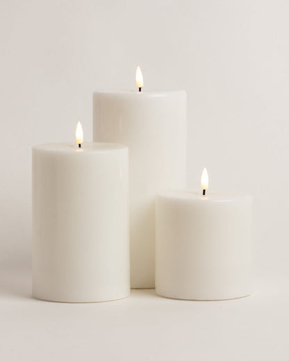 White LED Candle 12.5cm x 7.5cm