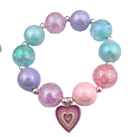 Charm Bracelet Striped Heart