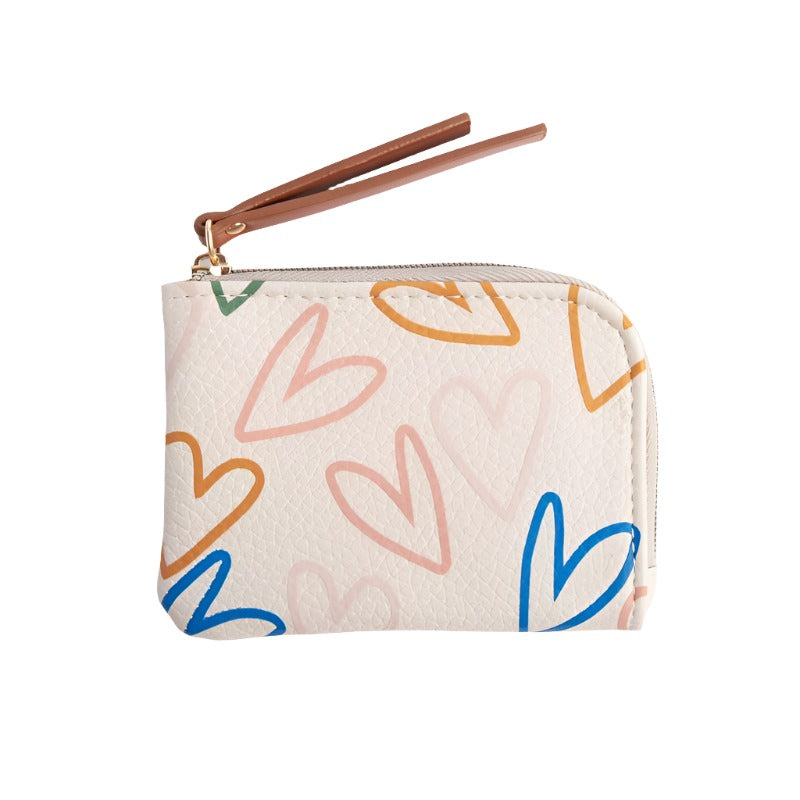 Corner Purse Multi Hearts