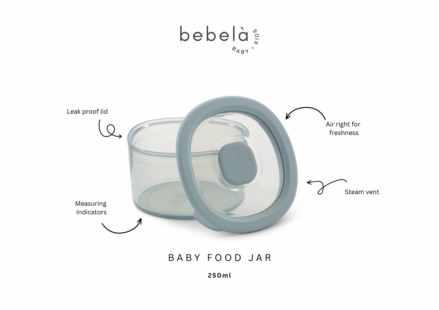 Baby Food Jar 250ml Set2 Rose