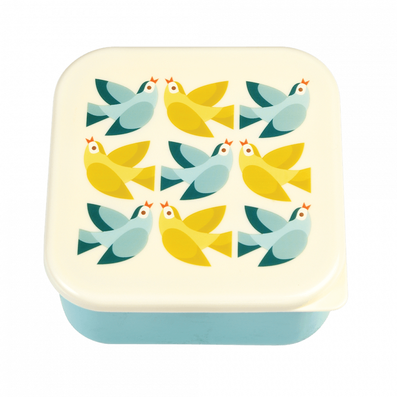Snack Boxes, set of 3 - Love Birds