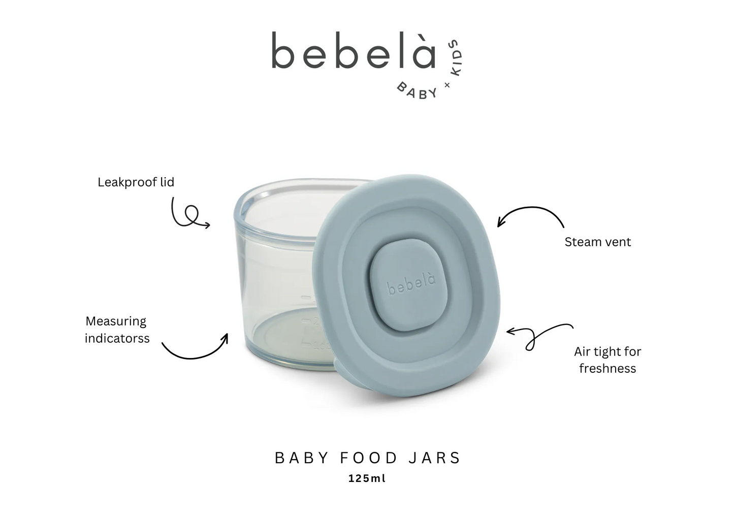 Baby Food Jar 125ml Set2 Sable