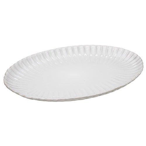 White Oval Platter - Marguerite White