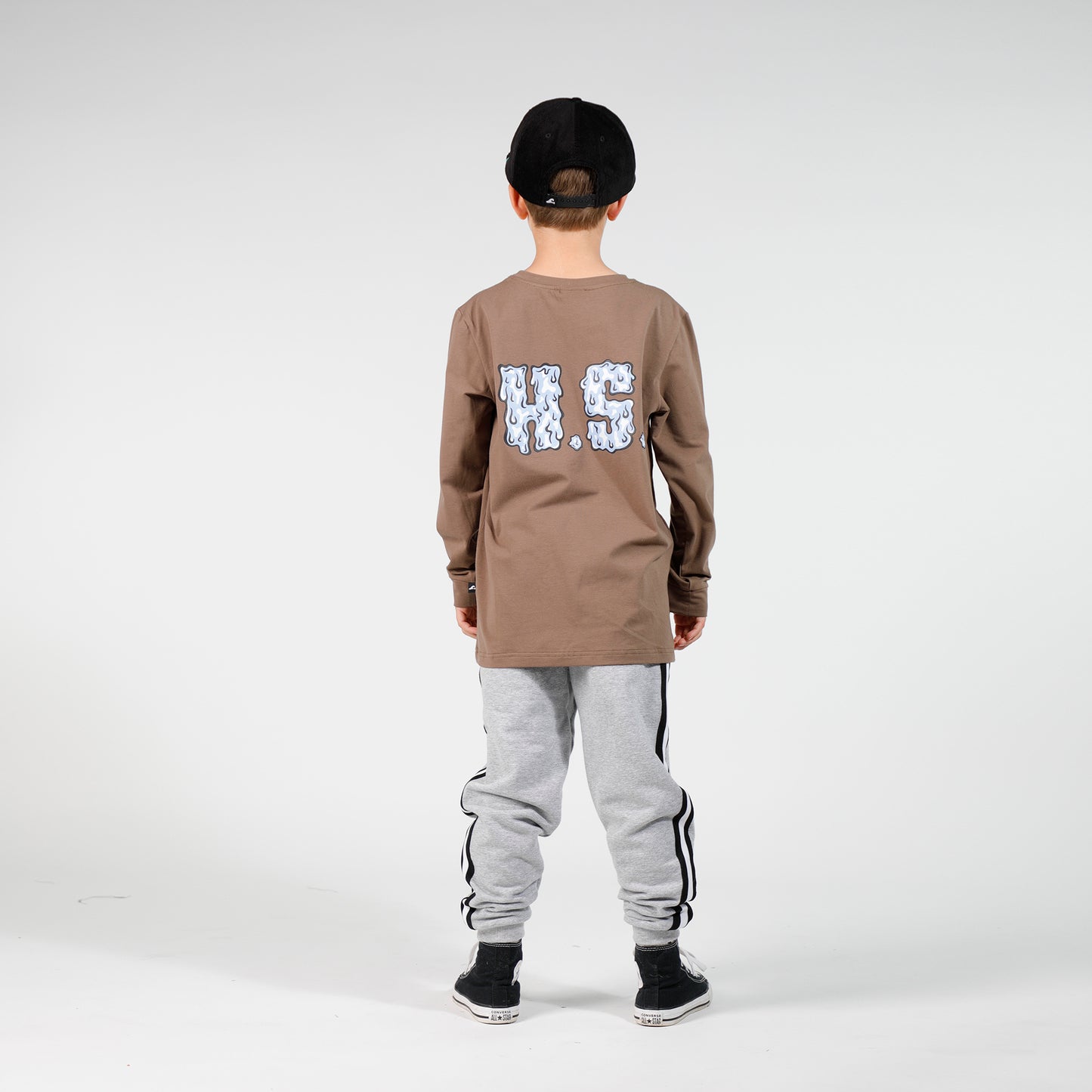 Boys Long Sleeve Tee - Chocolate Brown