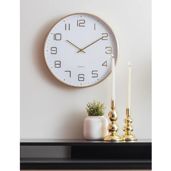 Elegance Glow Clock White