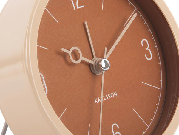 Monocle Alarm Clock Caramel Brown