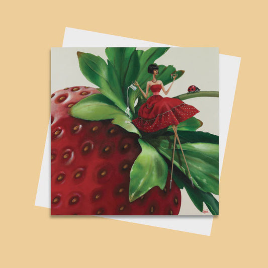 Ladies Card - Strawberries & Cream