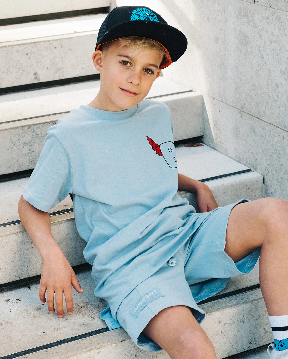 Shorts Front Seam Blue