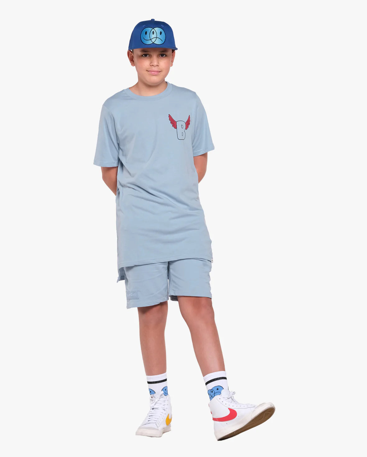 Shorts Front Seam Blue