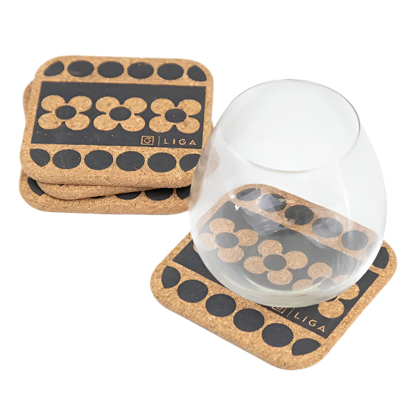 Coasters Set4 Hornsea Saffron