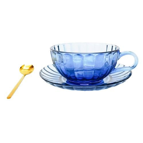 Maisy Glass Tea Cup Set Blue