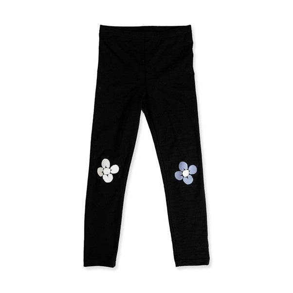 Girls Leggings - Black Purple