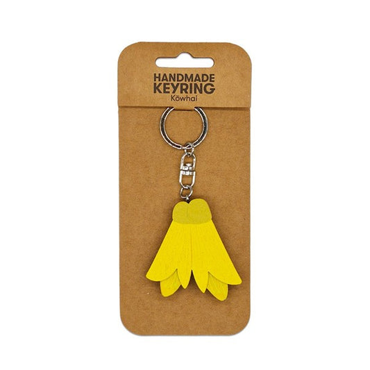 Wooden Keyring Kowhai