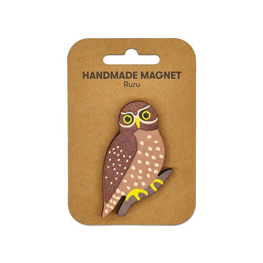 Wooden Magnet Ruru (Morepork)