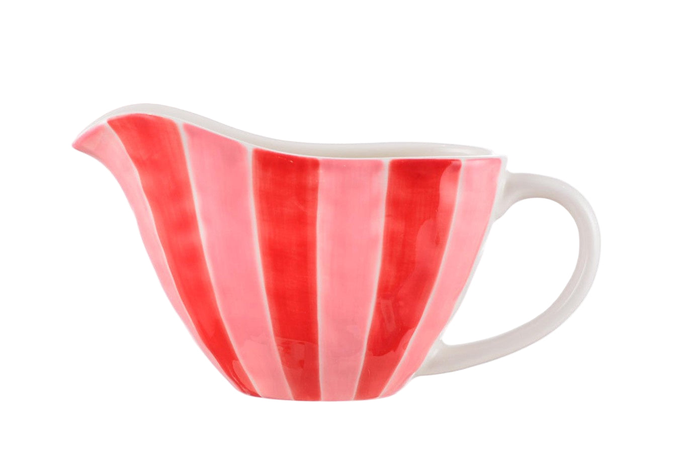 Gravy Jug Pink & Red Stripe