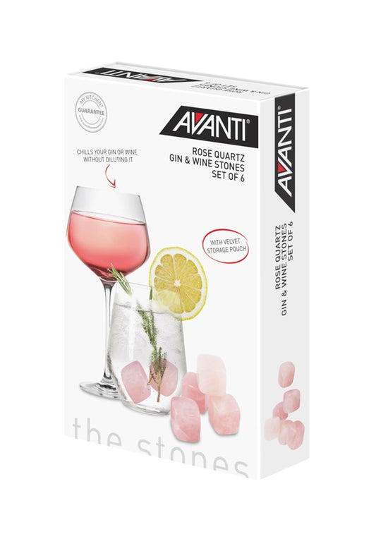 Gin & Wine Stones Set 6 Rose Quartz