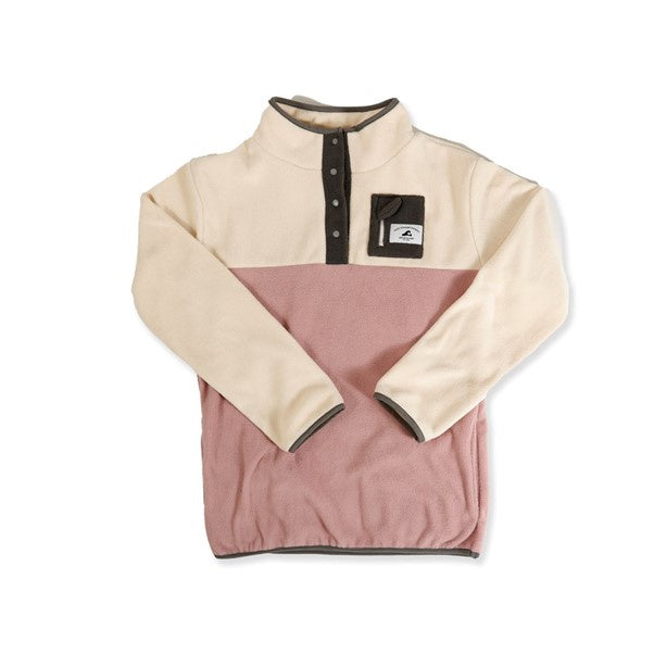 Girls Adventure Fleece - Cream Mauve