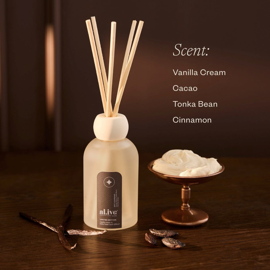 Reed Diffuser Vanilla Cream & Tonka Bean