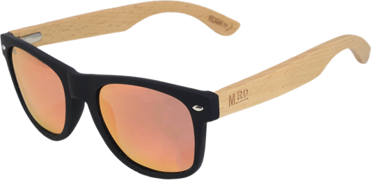 Sunnies Black With Pink Reflective Lens