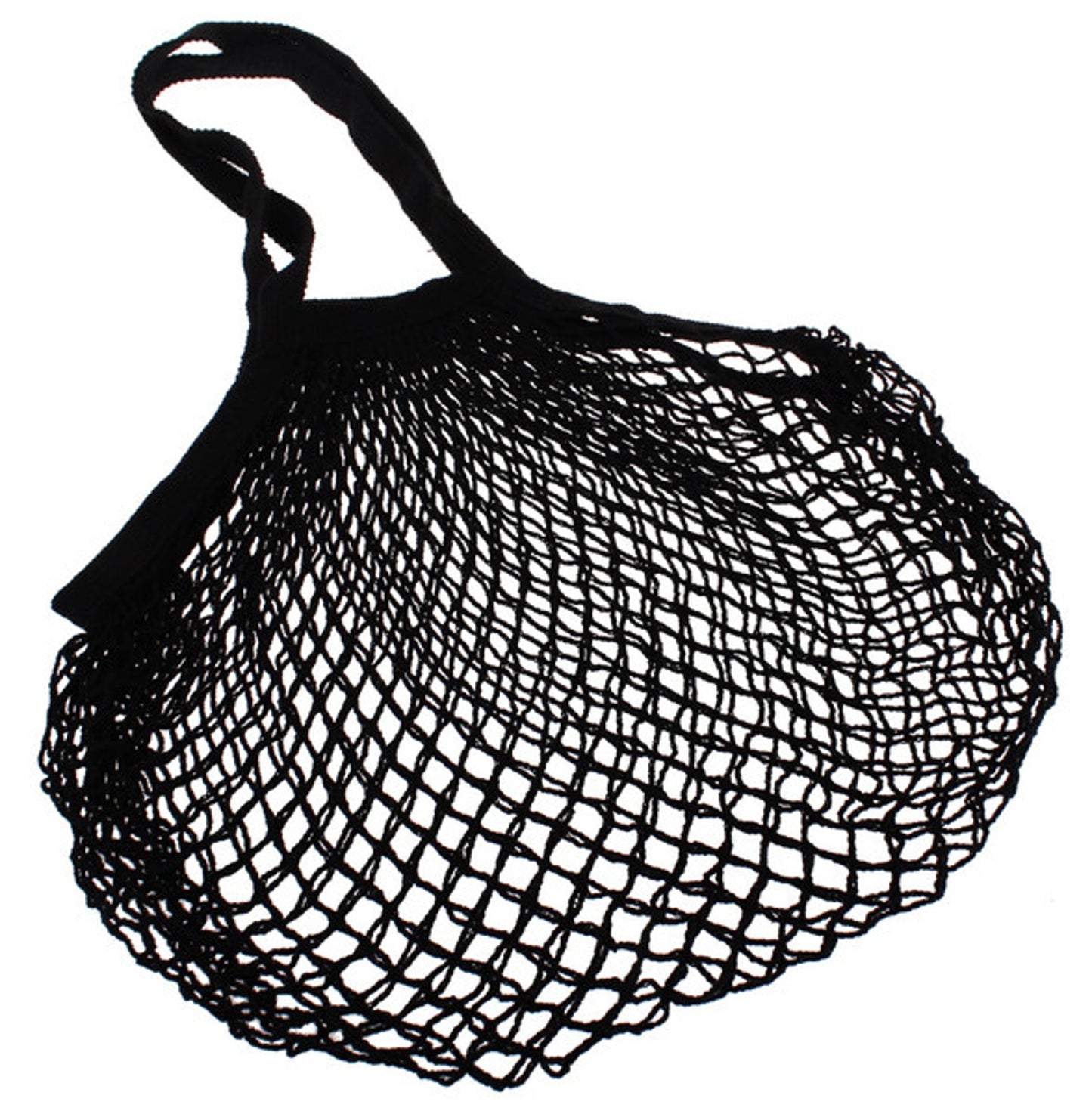 Long Handled String Bag Black