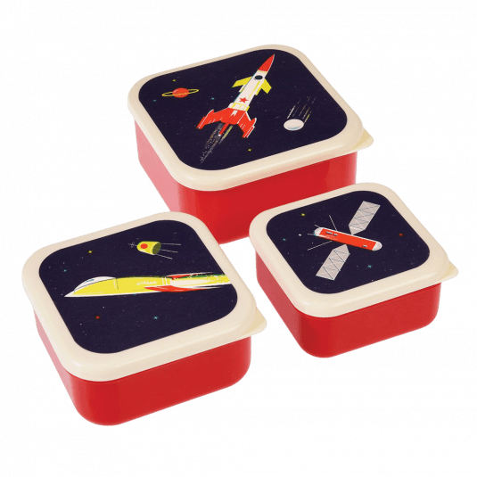 Snack Boxes, set of 3 - Space Age
