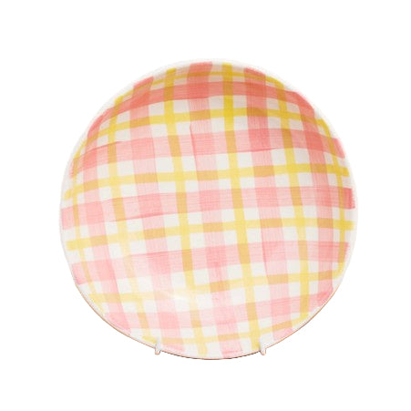 Salad Bowl Pink & Yellow Gingham