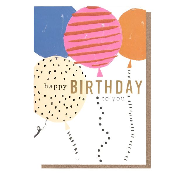 Card Happy Birthday To You Balloons