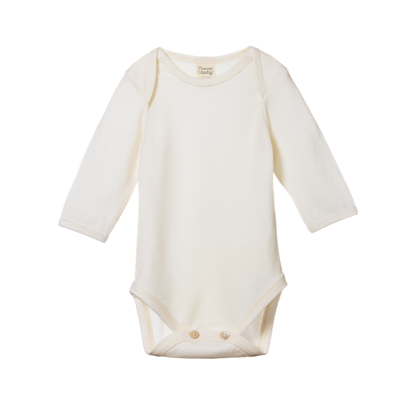 Merino Long Sleeve Bodysuit Natural