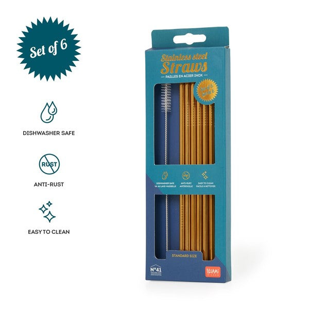 Stainless Steel Straws Gold