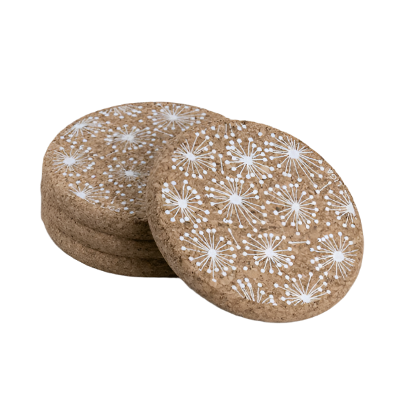 Coasters Cork Set4 Dandelion
