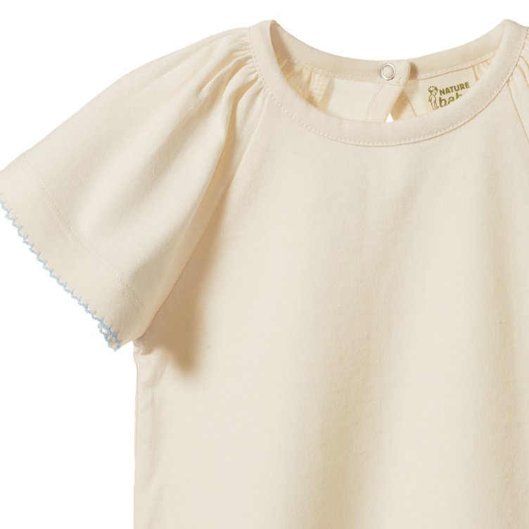 Faye Tee Natural With Blue