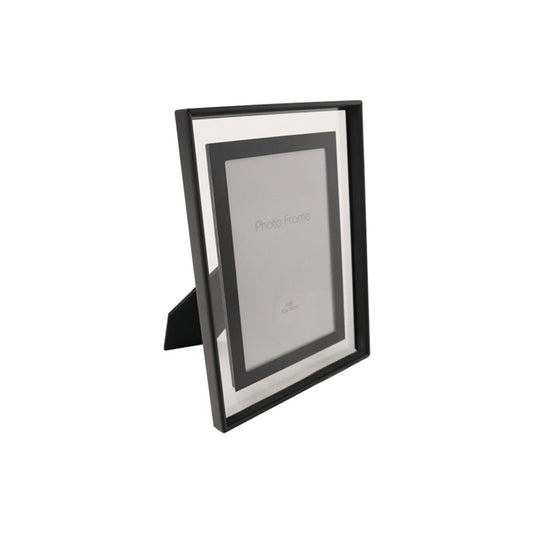 Picture Frame Black Polished Glass 4"x 6"