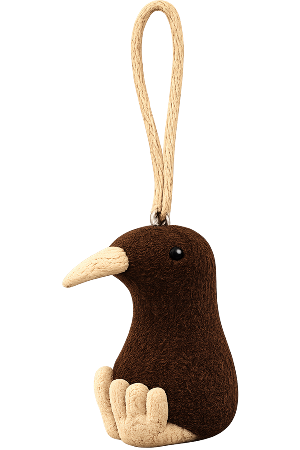 Felt Kiwi Decoration Brown