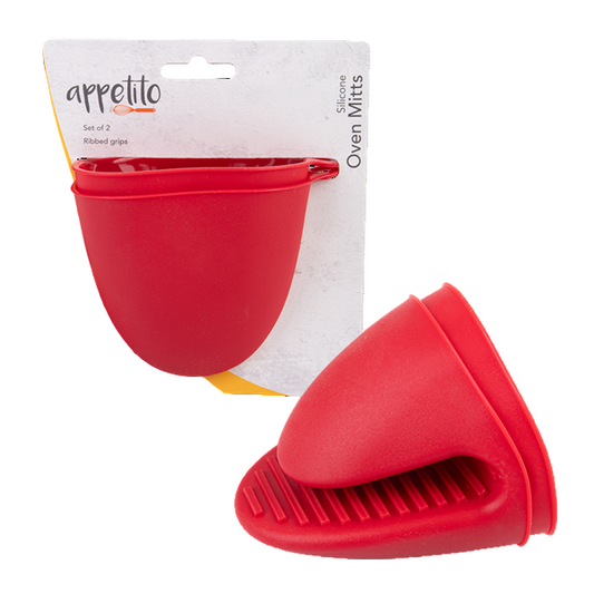 Silicone Oven Mitts Red