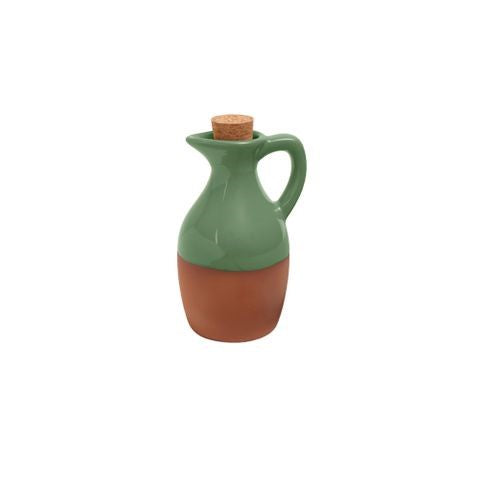 Sintra Glazed Terracotta Oil Drizzler Green