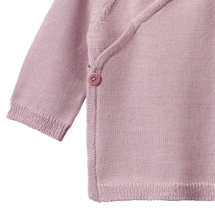 Merino Knit Kimono Jacket Lilac