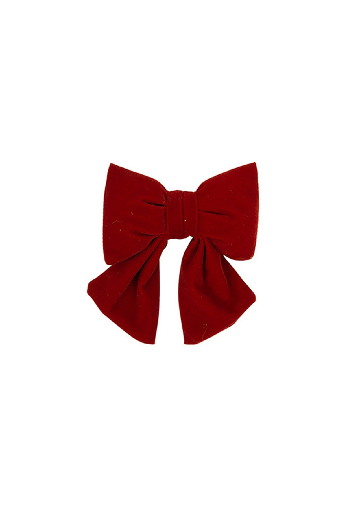 Velvet Bow w Clip Mulberry