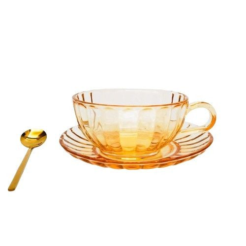 Maisy Glass Tea Cup Set Amber