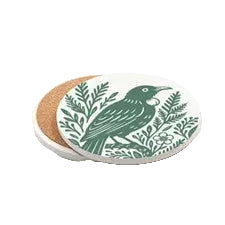 Coaster Woodcut Tui Ceramic