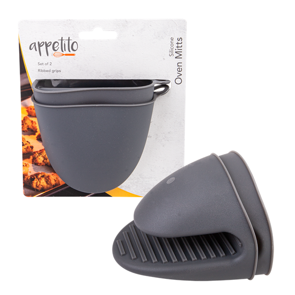 Silicone Oven Mitts Charcoal