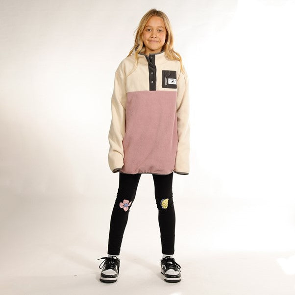 Girls Adventure Fleece - Cream Mauve