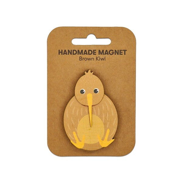 Wooden Magnet Brown Kiwi