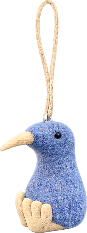 Felt Kiwi Decoration Blue