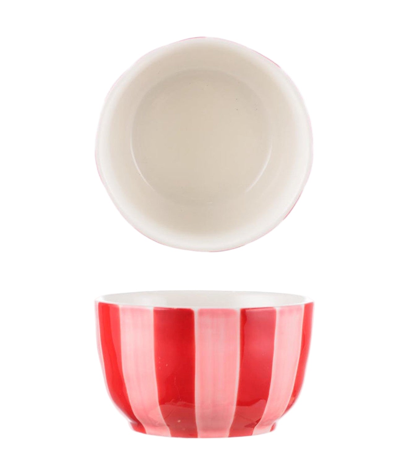 Small Bowl Pink & Red Stripe