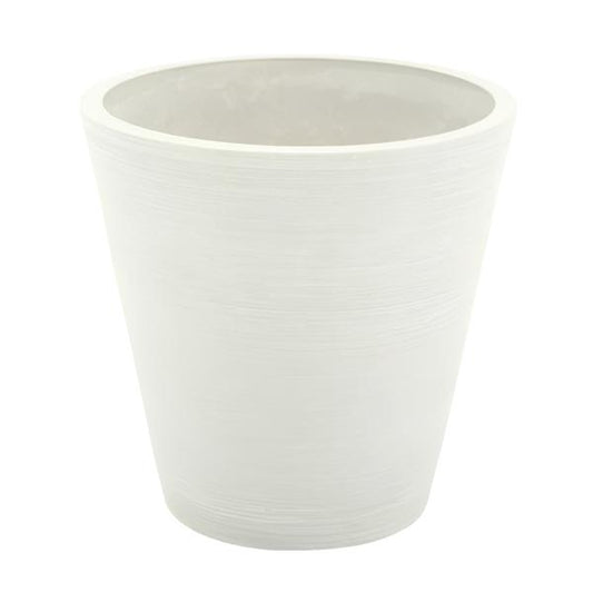 Stonefusion Cone Pot 15x15cm White