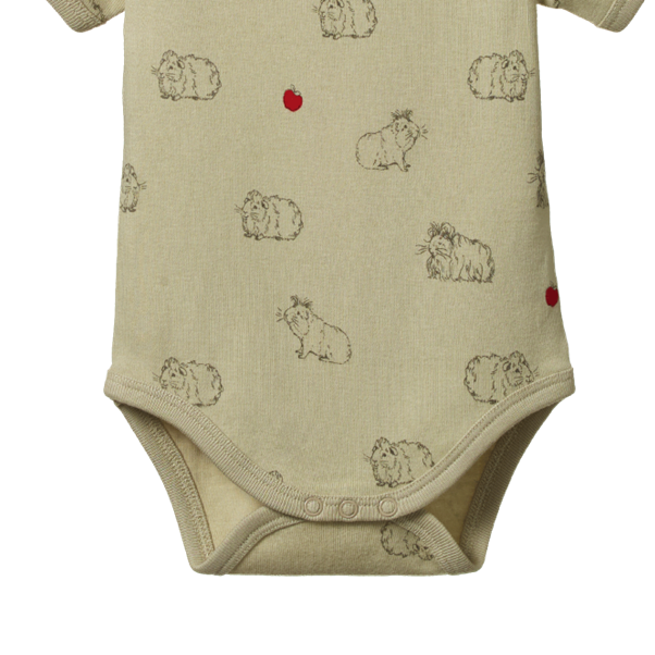 Cotton Short Sleeve Bodysuit Guinea Pig