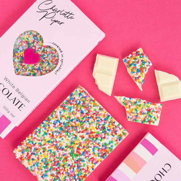 Belgian White Choc With Sprinkles
