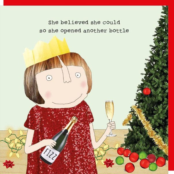 Card Xmas Bottle