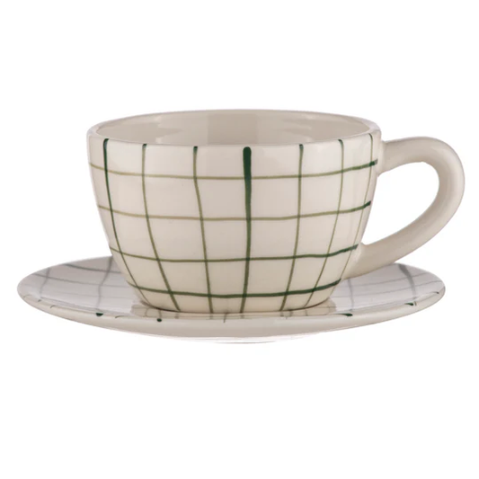 Carnival Kelly Green Cup & Saucer